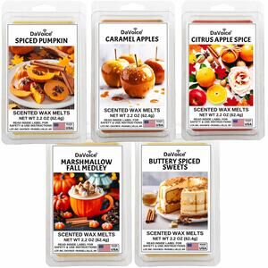 5 Pack - Caramel Apple Cinnamon Pumpkin Spice Vanilla Marshmallow Fall Wax Melts
